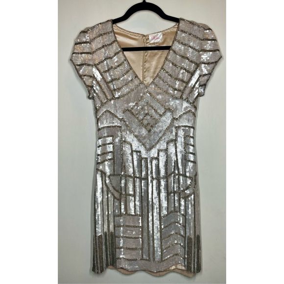Parker Dresses & Skirts - Parker Revolve Silk Sequin Serena mini cocktail Dress size xs